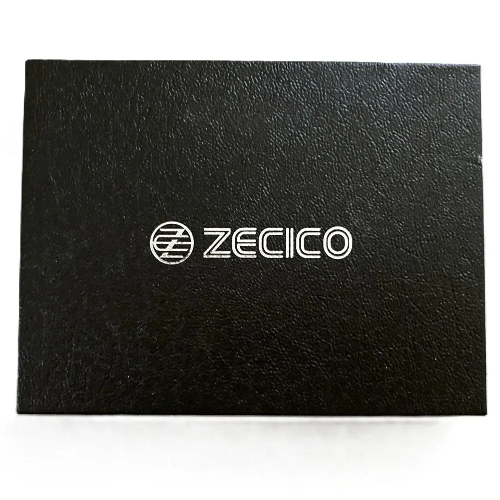 Zecico Slim RFID Wallet w/ Money Clip – Carbon Fiber Pattern – New in Box